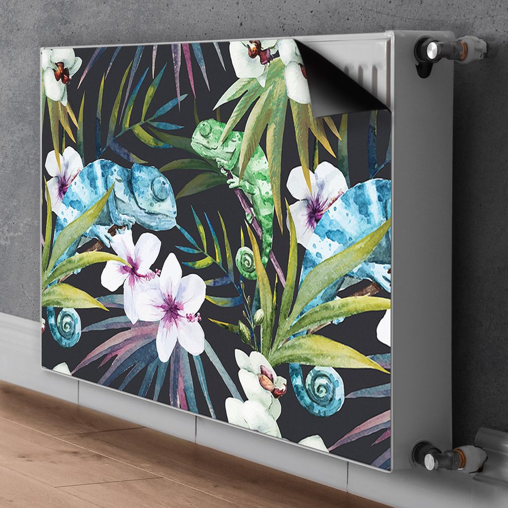 Magnet Heizkörperverkleidung Heizkörper-Abdeckung Heizung Heizkörper 80x60 cm - Blau, Chamäleon