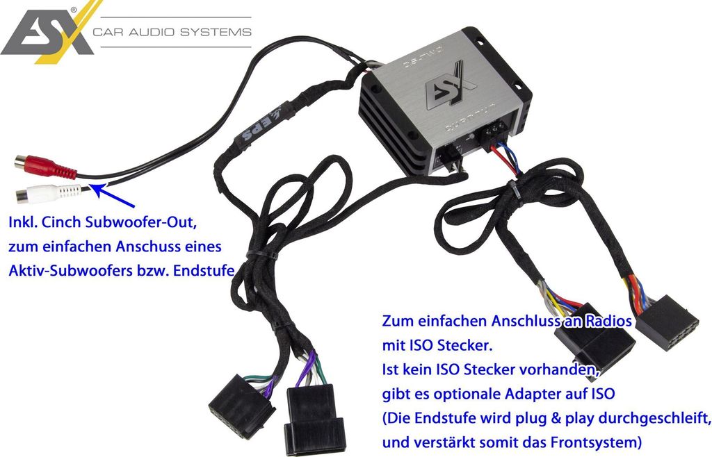 ESX QUANTUM "QE600.2" 2-Kanal Class D Digital Verstärker 600 Watt-ADG