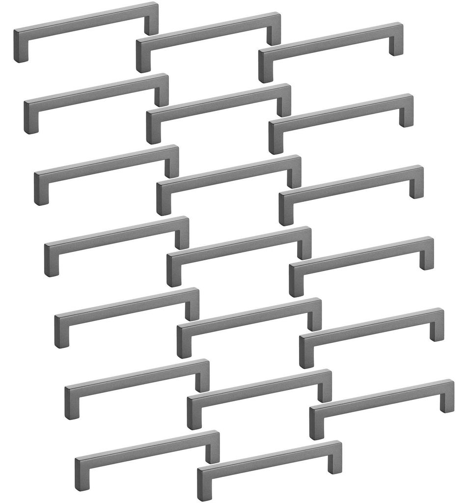 SOTECH Möbelgriff SquareLine Titan Schrankgriff – Bohrabstand 128 mm, Titanoptik (20 Stück)