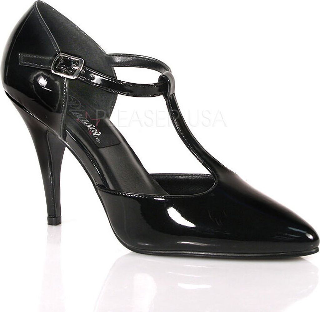 PLEASER VANITY-415 D’Orsay Stiletto Pump mit T-Riemchen