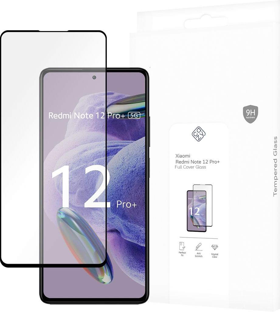 Schutzfolie Xiaomi Redmi Note 12 Pro+ - Panzerglas - Cazy - Schwarz