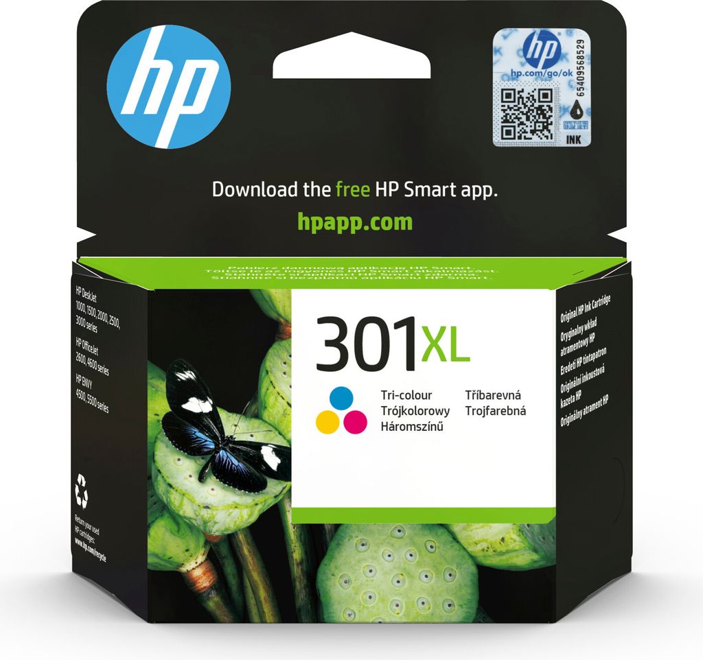 HP 301XL cartouche d'encre trois couleurs grande capacité Image du produit 