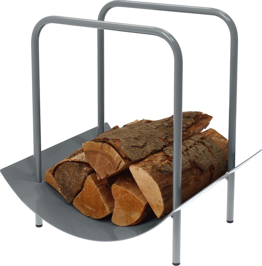 Kaminholzregal Roco Holzlege Holzkorb Mausgrau RAL7005