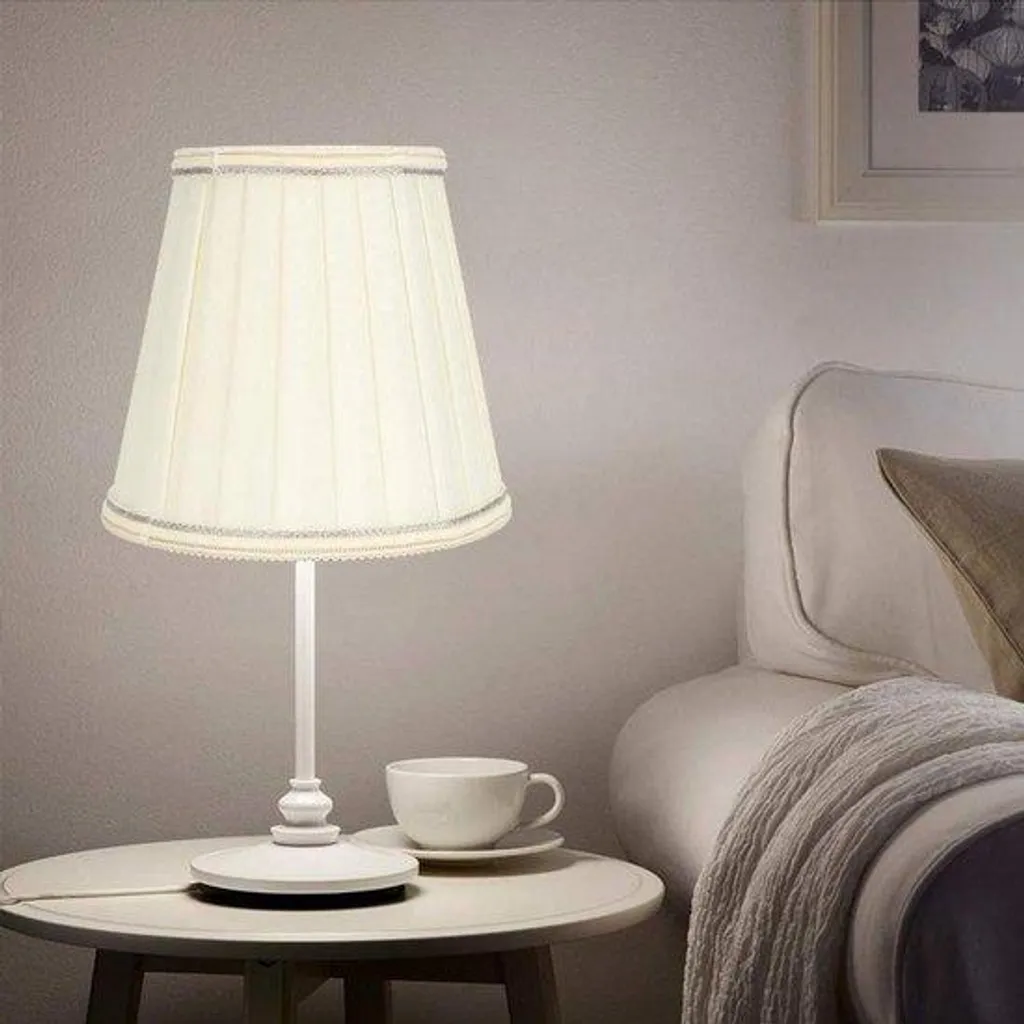 Grand abat-jour conique en tissu pour lampe de chevet et salon moderne