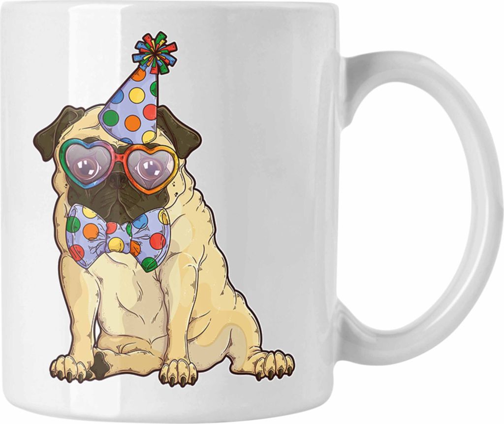 Trendation - Hunde Tasse Mops Rasse Geschenk Mops-Besitzer Mops Mama Geschenkidee Lustig (Weiß)