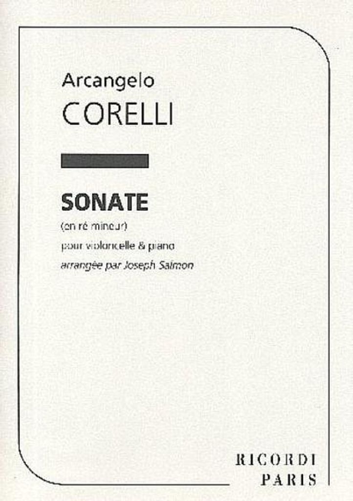 Sonate en ré minerpour violoncelle et piano