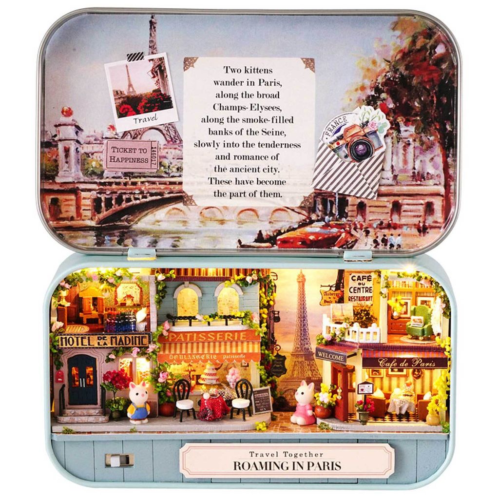 DIY Puppenhaus,Miniatur Puppenhaus,Miniatur Puppenhaus Basteln,DIY Puppenhaus aus Holz,DIY Puppenhaus Bausatz,Kinderspielzeug