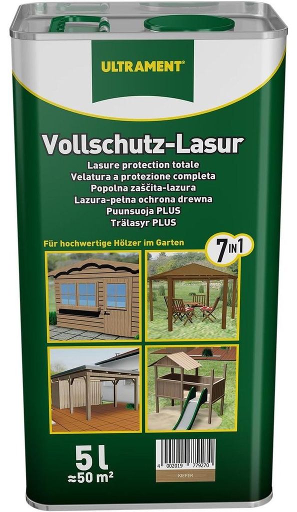 Ultrament Vollschutz-Lasur 7-in-1, Kiefer, 5 Liter - Produktbild 