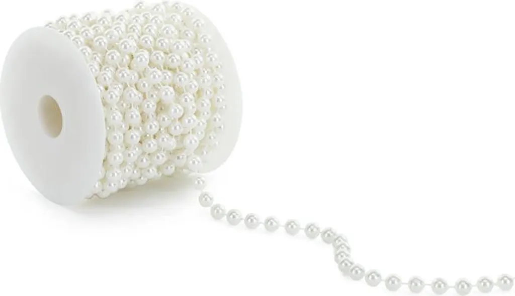 Collier de perles 10m pour customisation textile et accessoires de fête