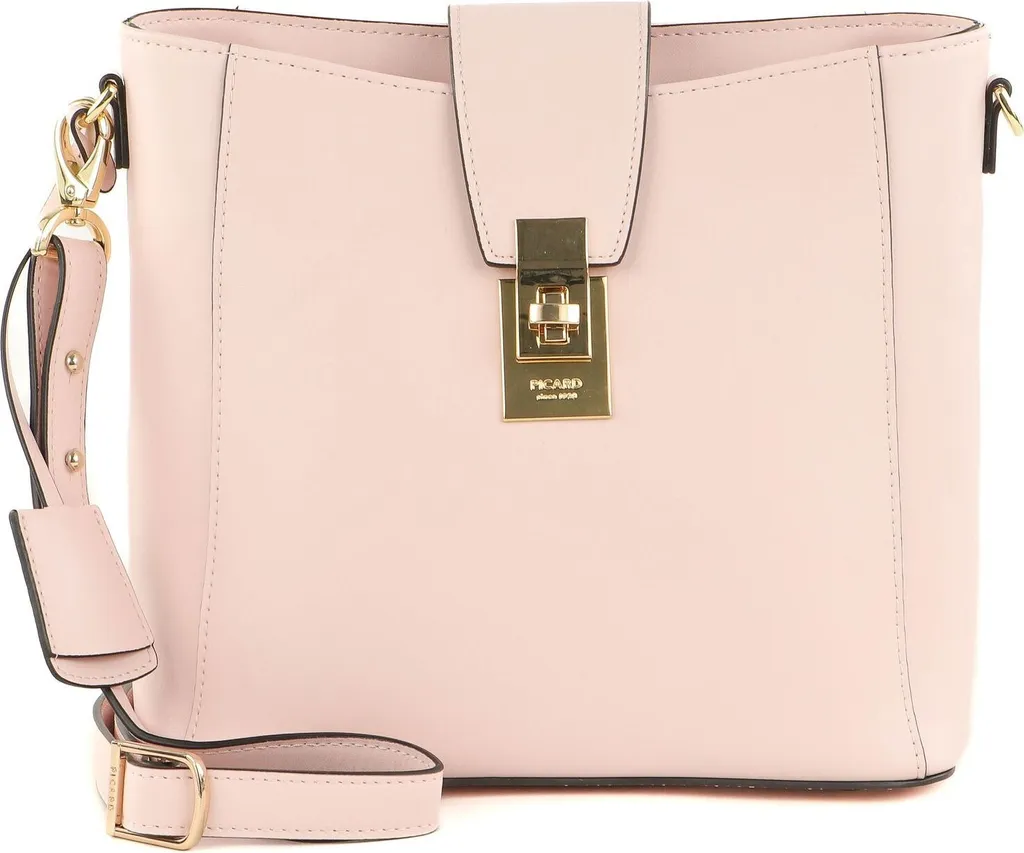 Sac à épaule Wellington Picard Magnolia en cuir rose pour femme élégante