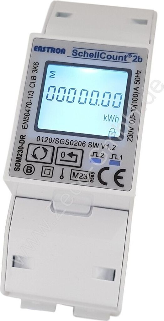 Wechselstromzähler Stromzähler 100A mit Tageszählfunktion, resetbar, für Hutschiene
