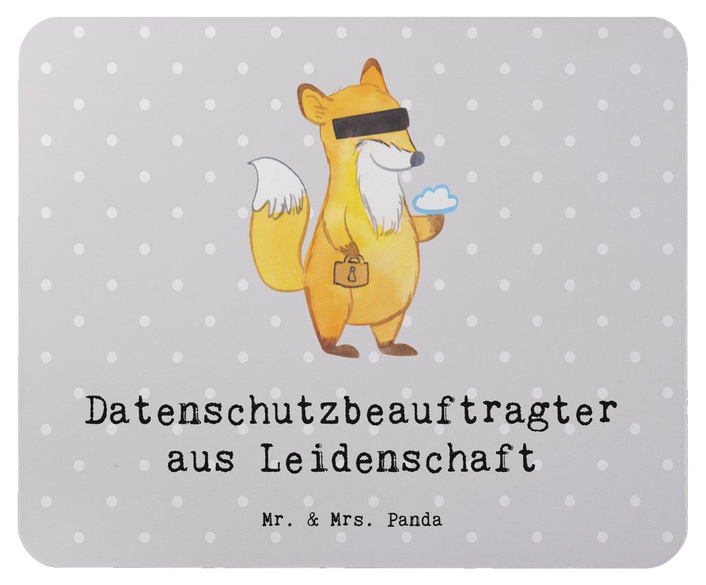 Mr. & Mrs. Panda Mouse Pad Datenschutzbeauftragter Leidenschaft - Grau Pastell - Geschenk, Beruf, Mauspad, Lustig, Spruch, laptop mousepad, compute...