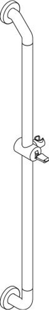 pba 01 Brausehalterstange AS mit BRH aus Nylon, 1170mm