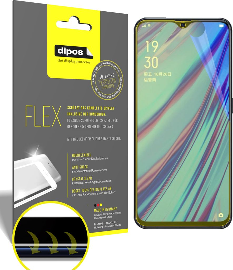dipos I 2x Schutzfolie 100% passend für Oppo A9x Folie I 3D Full Cover Displayschutzfolie