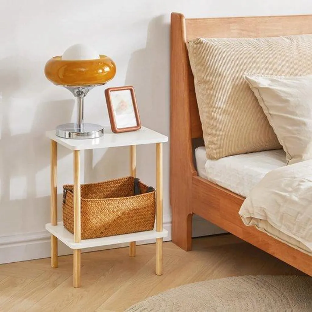 Table de chevet ergonomique à hauteur modulable - Finition Bois Noir