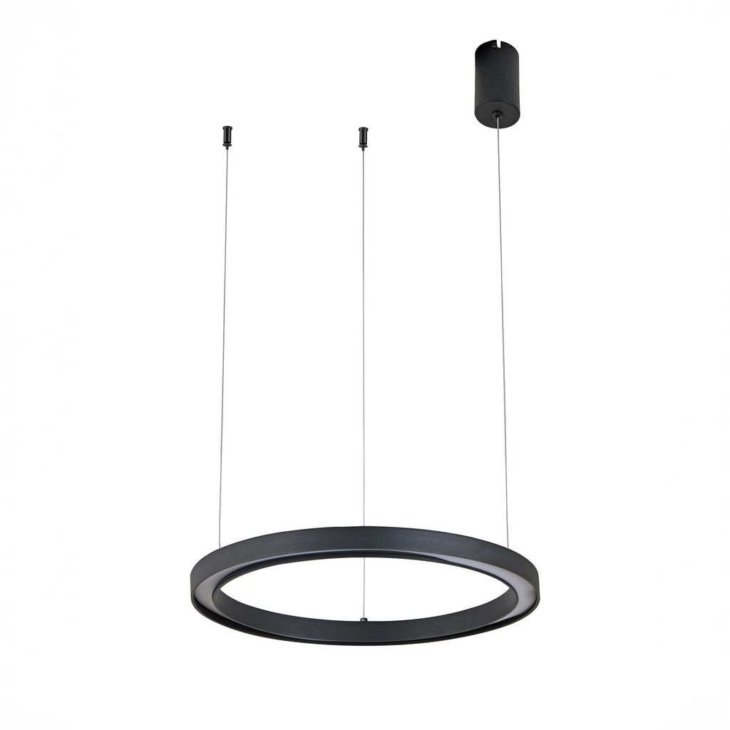 HOROZ GRANDE-36 LED Pendelleuchte 36W 2100lm 4000K IP20 schwarz – moderne runde Deckenleuchte