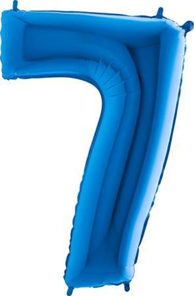 Nafukovací balónek číslo 7 modrý 102cm extra velký Obrázek produktu 