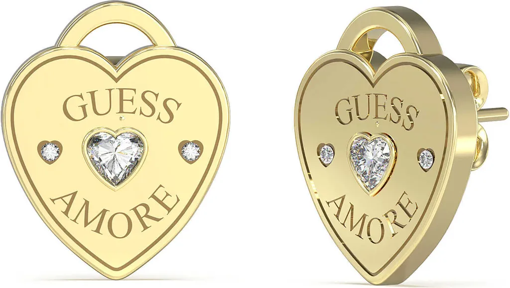 Guess Amore Heart Earrings JUBE05058JWYGT/U Gold - Must-Have Jewelry