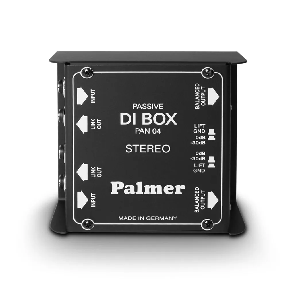 Boîtier de Direct DI Passif Palmer PAN 04 Double Canal pour Clavier et Basse