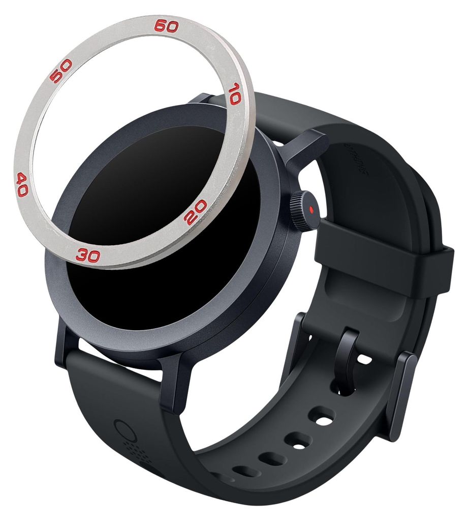 kwmobile Schutzring kompatibel mit CMF by Nothing Watch Pro 2 (D398) Fitnesstracker - Bezel Ring Lünette in Silber Rot
