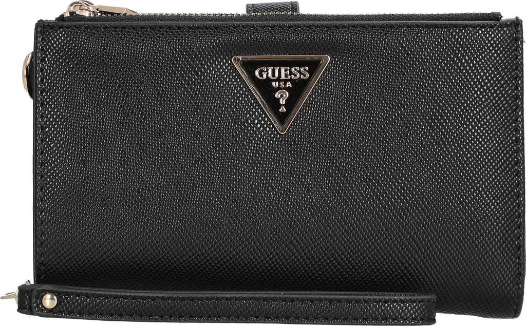 Portefeuille Laurel II SLG Noir à Double Compartiment Zippé et Rigide