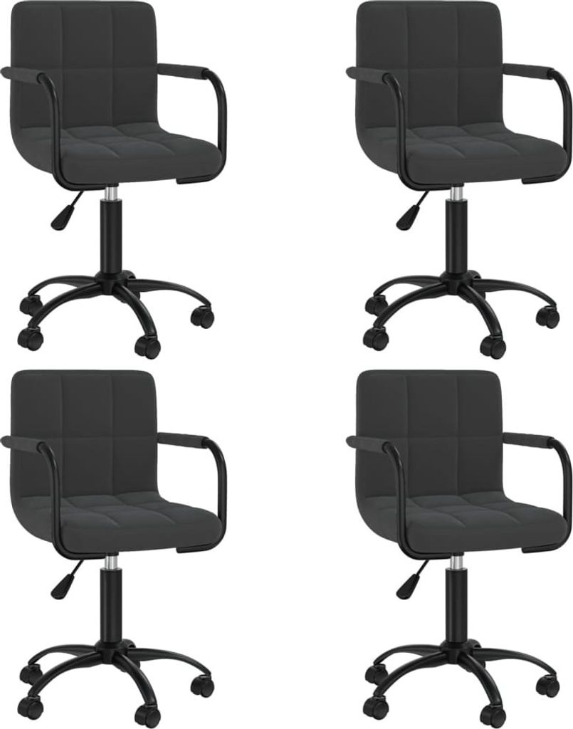 "im Angebot" Esszimmerstühle 4 Stk. Drehbar Schwarz Samt - Esszimmerstühle CC3321