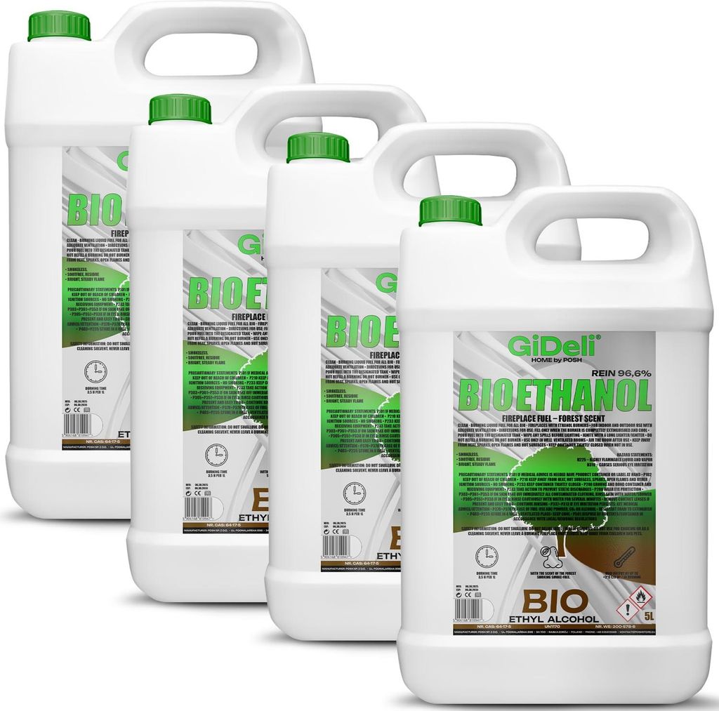 Bioethanol Waldduft 96,6% 20L für Kamin Universal Rauchfrei Produktbild 