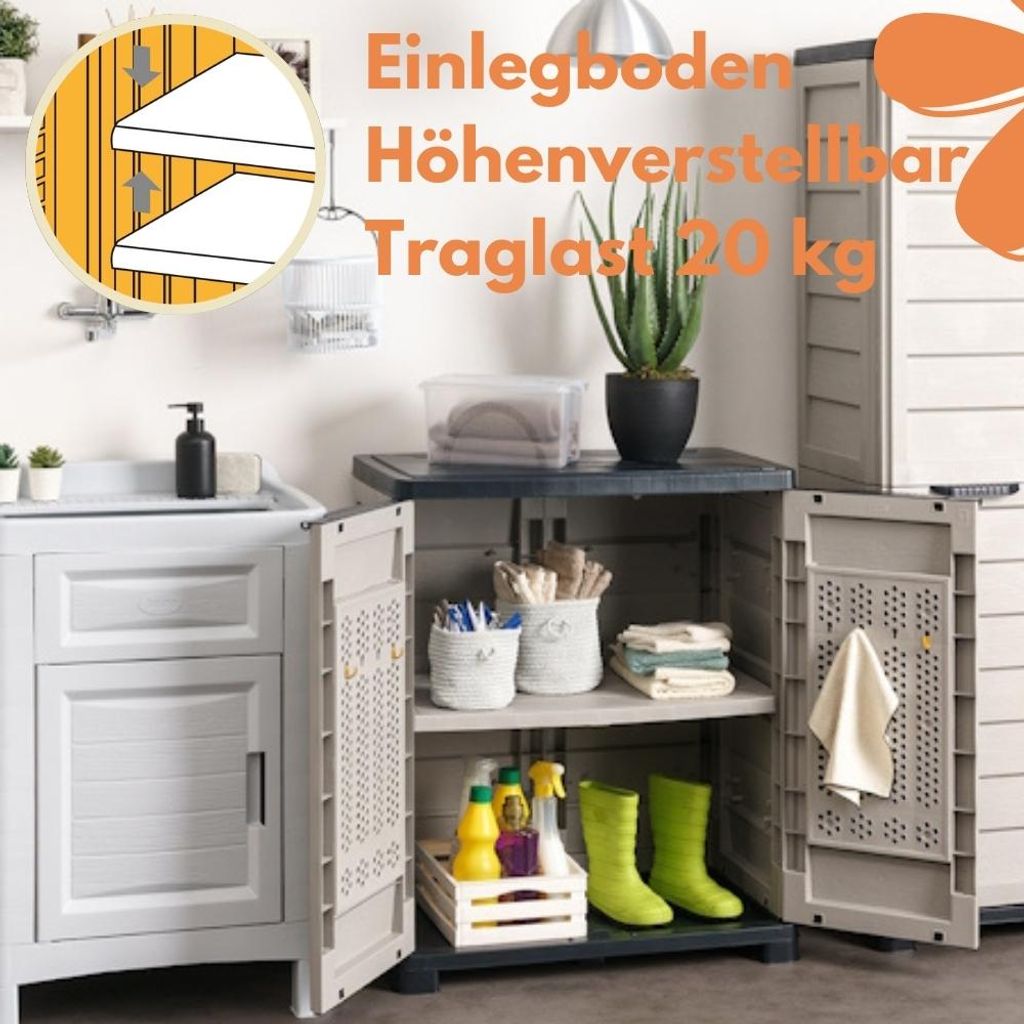 Gartenschrank Wetterfest Outdoor Kunststoff Schrank