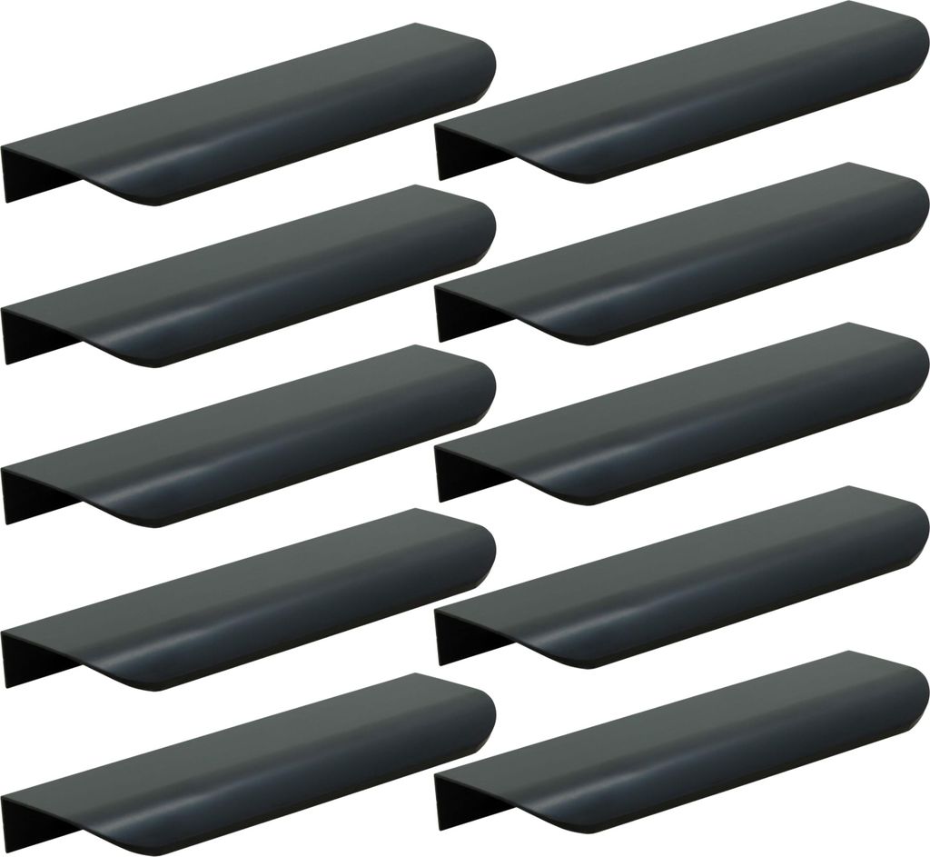 A set of ten identical cabinet handles arranged in a grid.