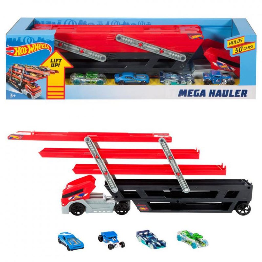 Hot Wheels Mega Hauler Truck mit 4 Autos
