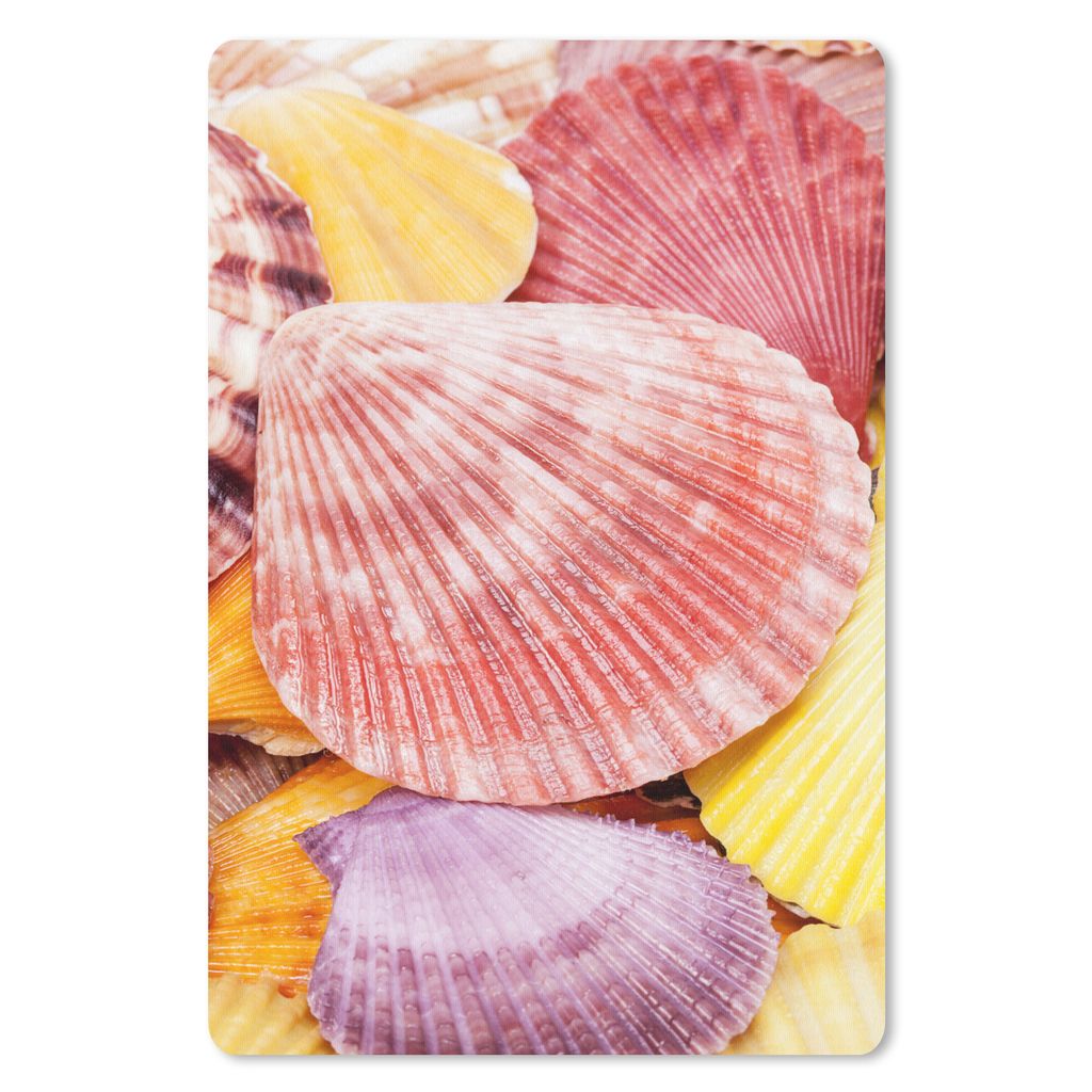 MuchoWow Mauspad Mousepad Muscheln - Rot - Gelb - Strand - Sommer 18x27 cm - Mousepads - Maus Mat - Pad - Mausunterlage