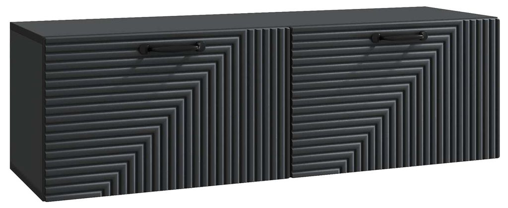 Wandmontierter TV-Schrank Schwarz 98 x 31 x 30 cm Holzwerkstoff
