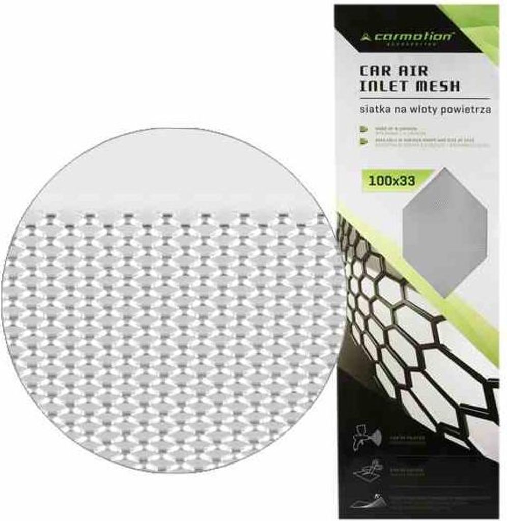 Alu-Tarnnetz, Maschenweite 2x4 mm, Wabe, Blatt 100x33 cm, silber
