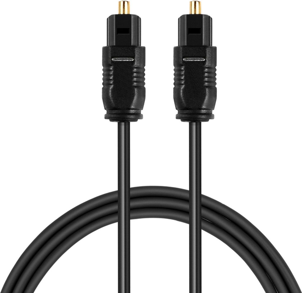 MMOBIEL Optisches Digital Audio Toslink Kabel Fiber Optic AV Empfänger - 2 m (SCHWARZ)