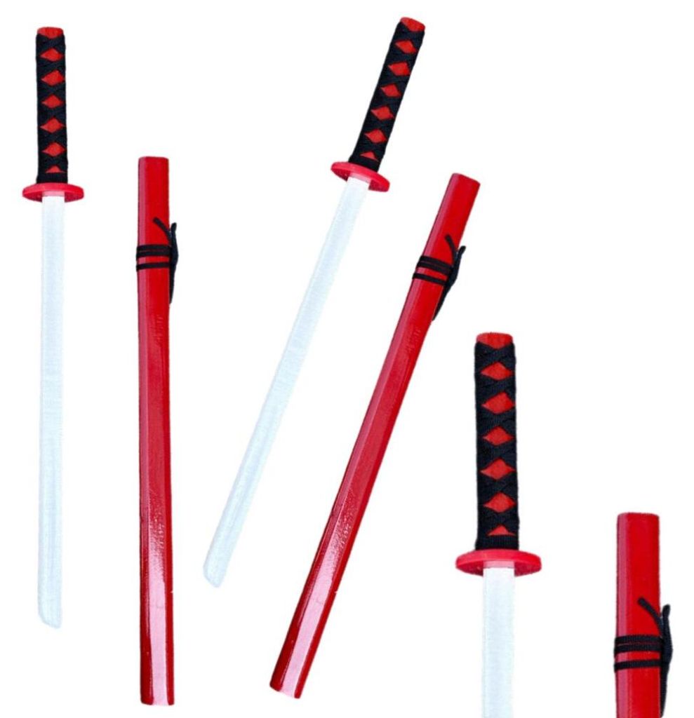 Lean Hölzernes Katana-Schwert Trainingsspielzeug Requisite Rot 70Cm