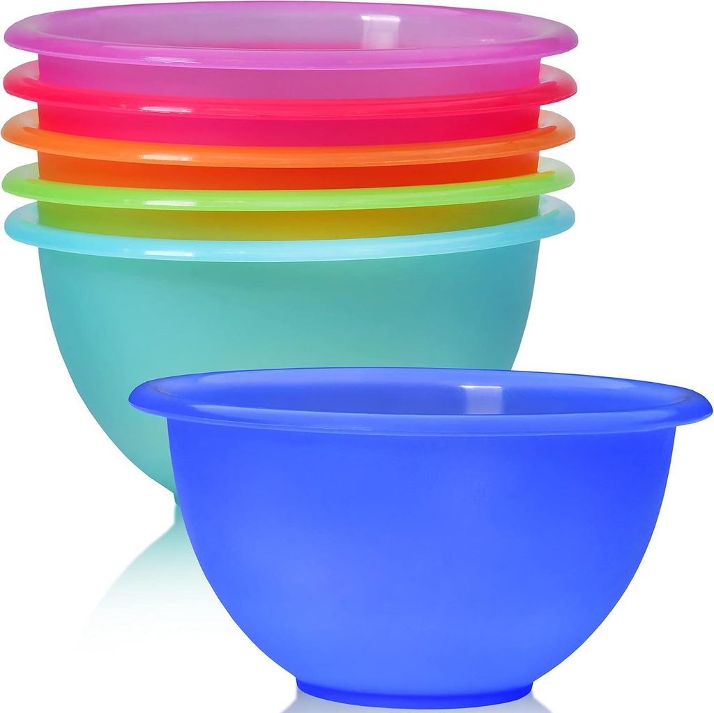 Plastové misky 6 kusů, 16 cm, 650 ml, barevné, opakovaně Obrázek produktu 