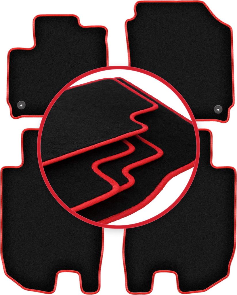 CARLUX-RED Auto-Fußmatten für: Honda HR-V III Crossover (2018-)
