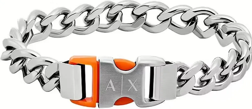 Bracelet Homme Armani Exchange Argenté Idéal pour Soirée et Quotidien