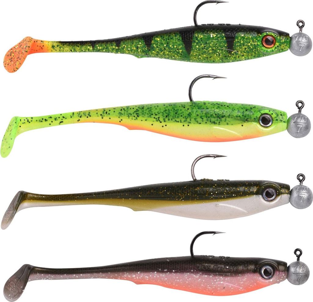 Spro Iris Popeye To-Go 14cm 7g - montierter Gummifisch, Farbe:UV Perch