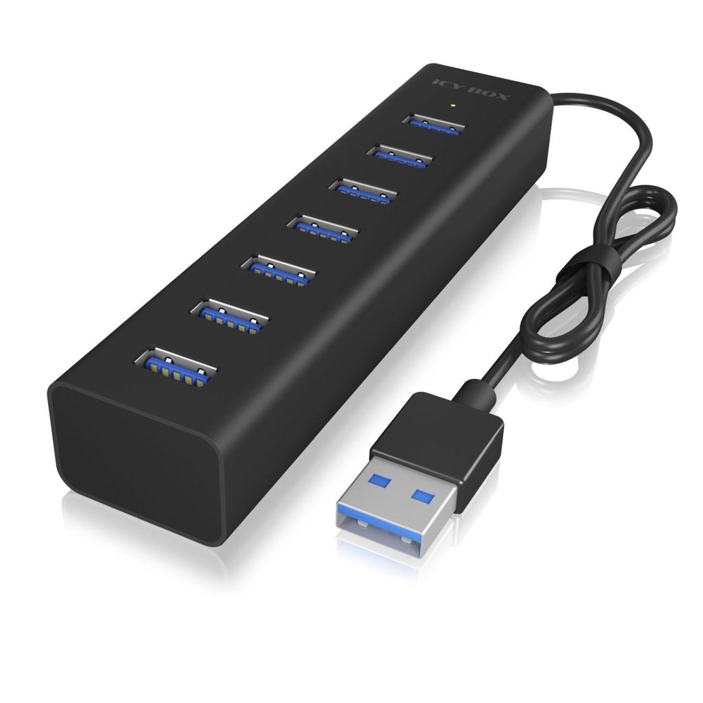 RaidSonic ICY BOX IB-HUB1700-U3 7 Port USB 3.0 Hub Produktbild 