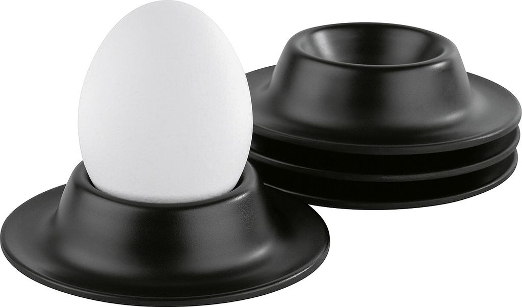 APS  83849 APS Eierbecher, aus Melamin, schwarz, 4er Set Immagine del prodotto 