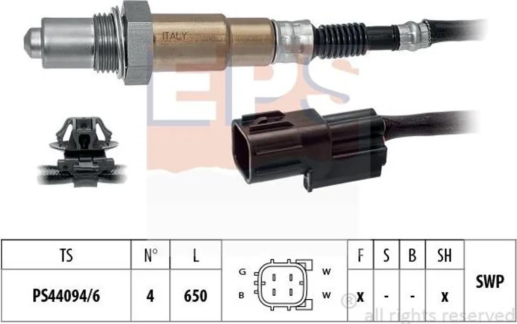 Capteur Lambda EPS 1 998 517 avec Connecteur 4 Broches OE 3921007070