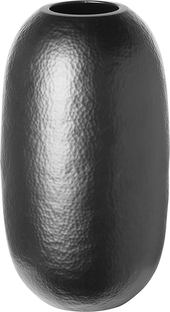 Fink BRASIL, Vase, Eisen, pulverbeschichtet, matt, schwarz, L. 17 cm, B. 17 cm, H. 30 cm, D. 17 cm 157147