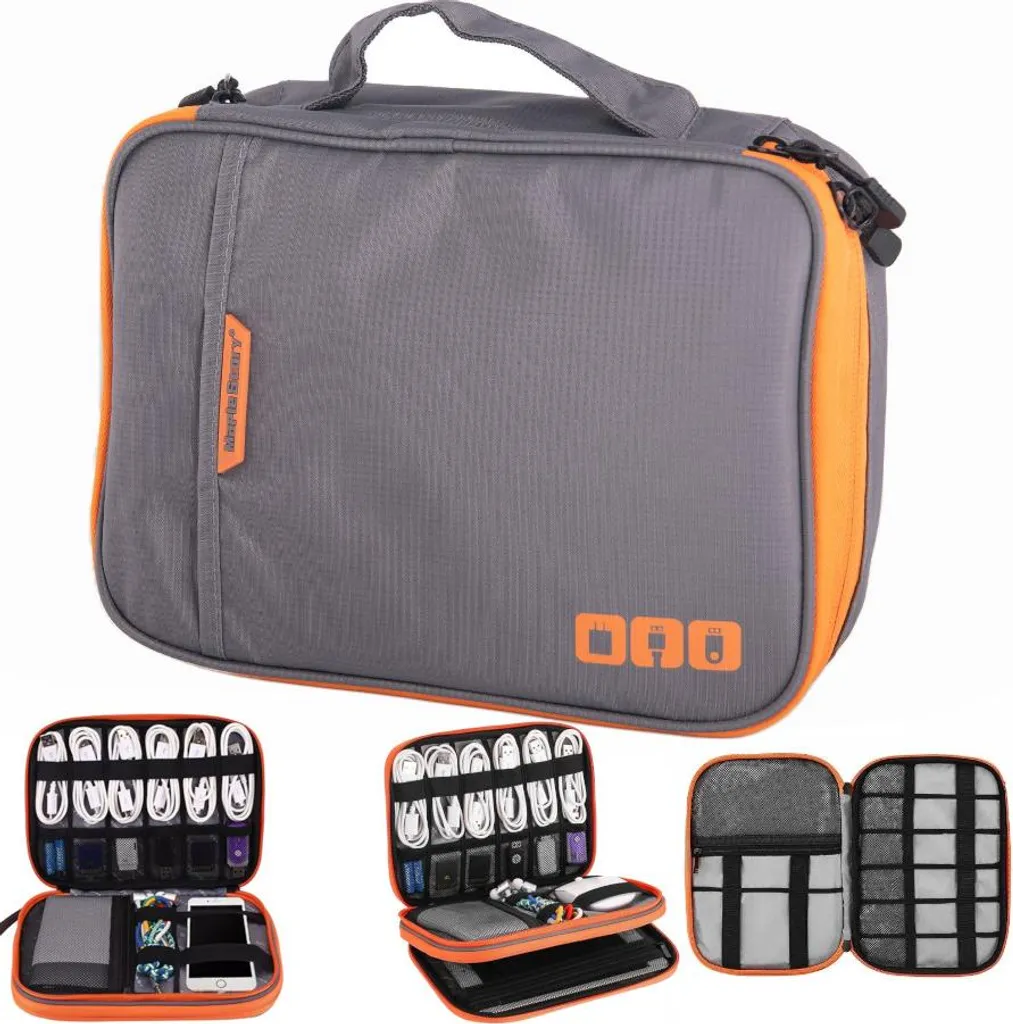 Borsa Organizer Per Cavi Da Viaggio Spaziosa A 2 Strati - 5