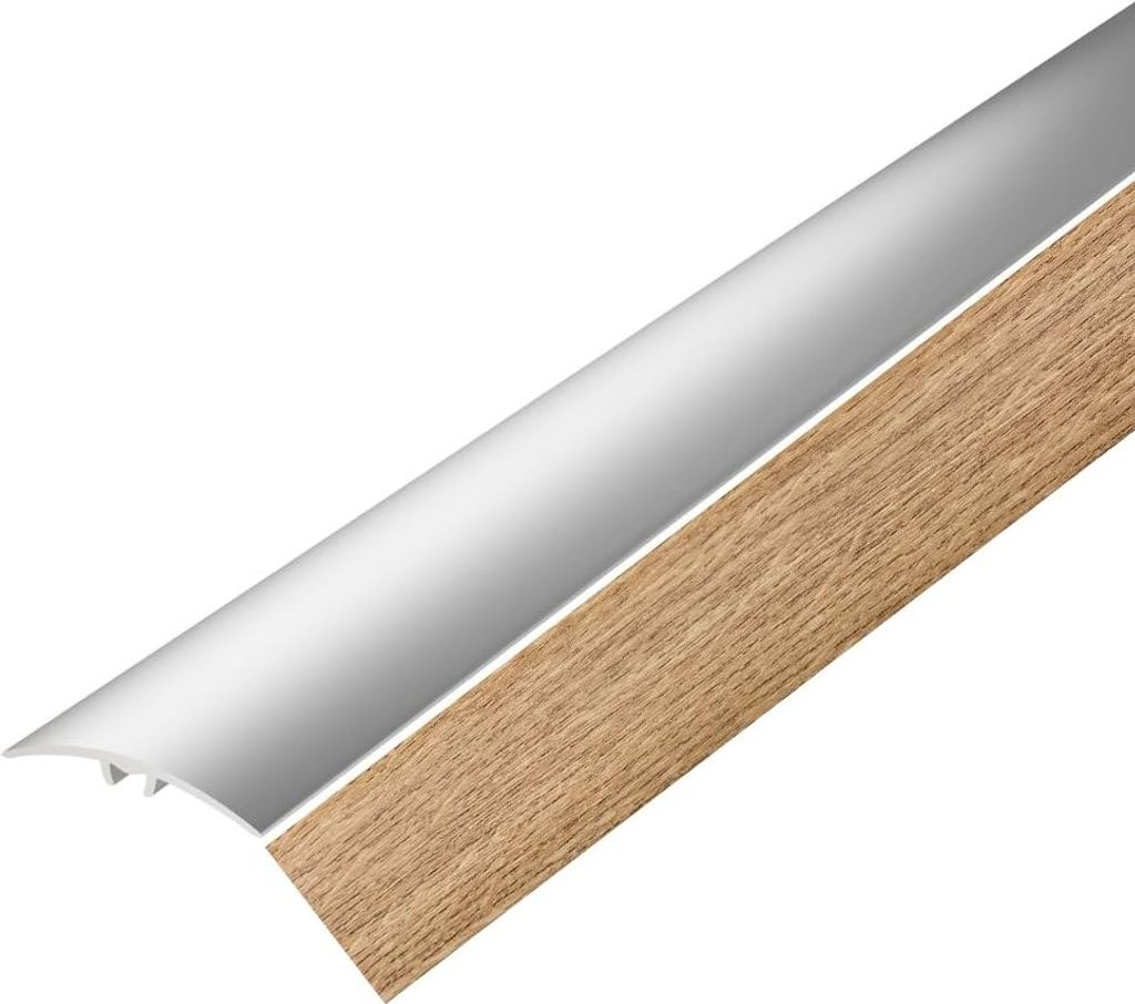 VILO Übergangsleiste Bodenprofil für Höhenausgleich L40 - Aluminium - Kleben oder Schrauben - 40mm Breite - 93cm - Boston Eiche