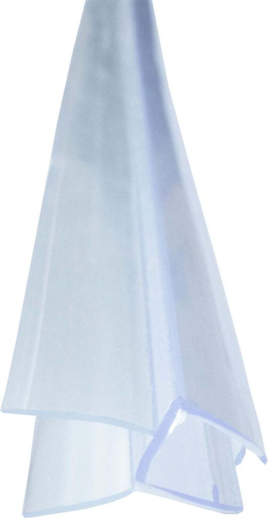 Bagnoxx Duschdichtung 1m, Schleiflippendichtung für Duschkabine im Bad, 8mm Glasstärke Duschtürdichtung, transparentes Wasserabweisprofil als T...