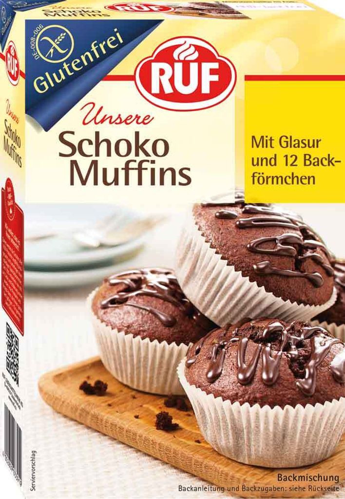 Ruf Bezlepková moučná směs na kakaové muffiny + 12 papírové Obrázek produktu 