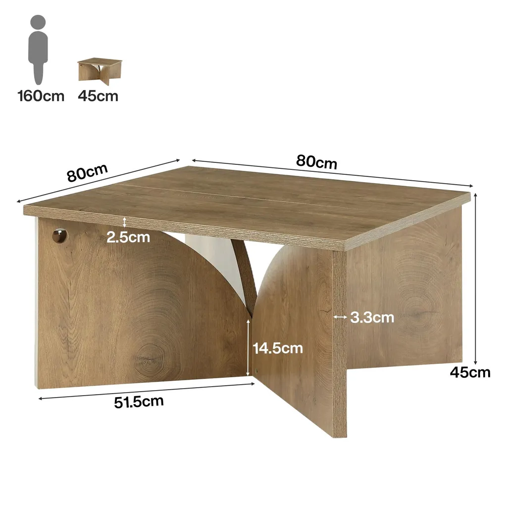 Table Basse de Salon pour Décoration Rustique et Conviviale 80 cm - 11