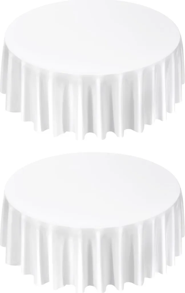 Tovaglie Rotonde Matrimonio 304cm SucceBuy - Tessuto Professionale Bianco