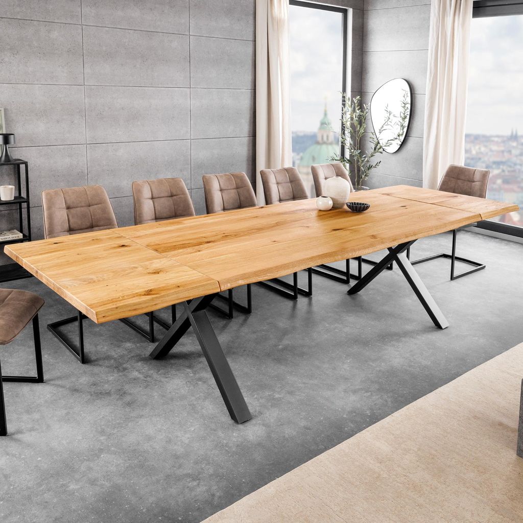 riess-ambiente Esstisch WILD OAK 160-260cm natur schwarz Produktbild 